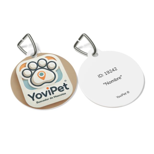 YoviPet Tag vista frontal y trasera